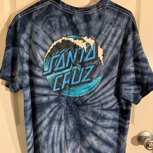 Sant Cruz Blue tie dye t shirt Mens